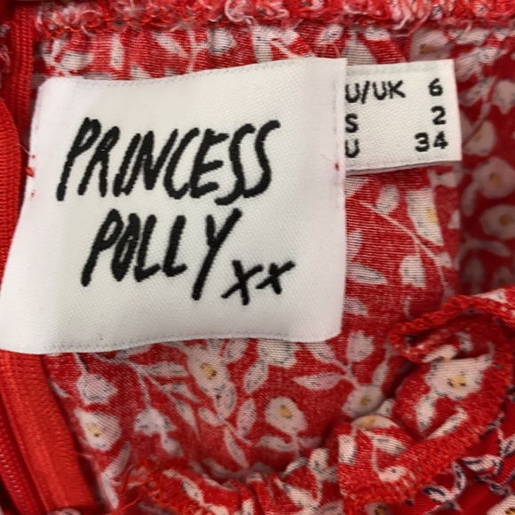 Princess Polly Red Floral Dress - Picture 5 of 5